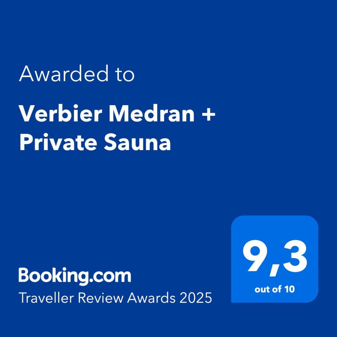 Verbier Medran + Private Sauna Extérieur photo